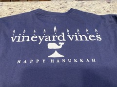 Vineyard Vines Happy Hanukkah Shirt Mens Large Blue Graphic NWT, $49.50 MSRP