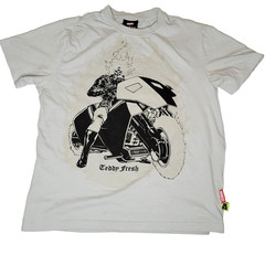 Ghost Rider Teddy Fresh T-Shirt Men’s Small Gray Graphic UV Marvel Comic Tee