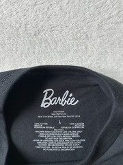 Barbie Mens Short Sleeve Black Crewneck Logo Graphic T- shirt Size L (42-44) NEW