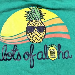 Green Pineapple Lots of Aloha Hawaiian Lemonade T-Shirt Size Small