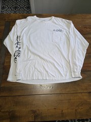 Salt Life Hook Line and Sinker Long Sleeve Shirt Mens XL White Graphic Tee
