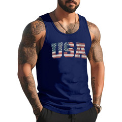 USA US Flag Patriotic 4th of July America Tank Top