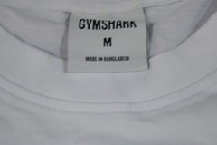 Gymshark Men’s Essential Oversized Long Sleeve T-Shirt ZG3 White Medium NWT