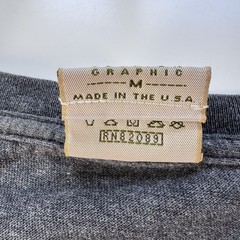 Vintage MOSSIMO Short Sleeve Box Logo T-Shirt Mens Medium Gray Made in USA 90s