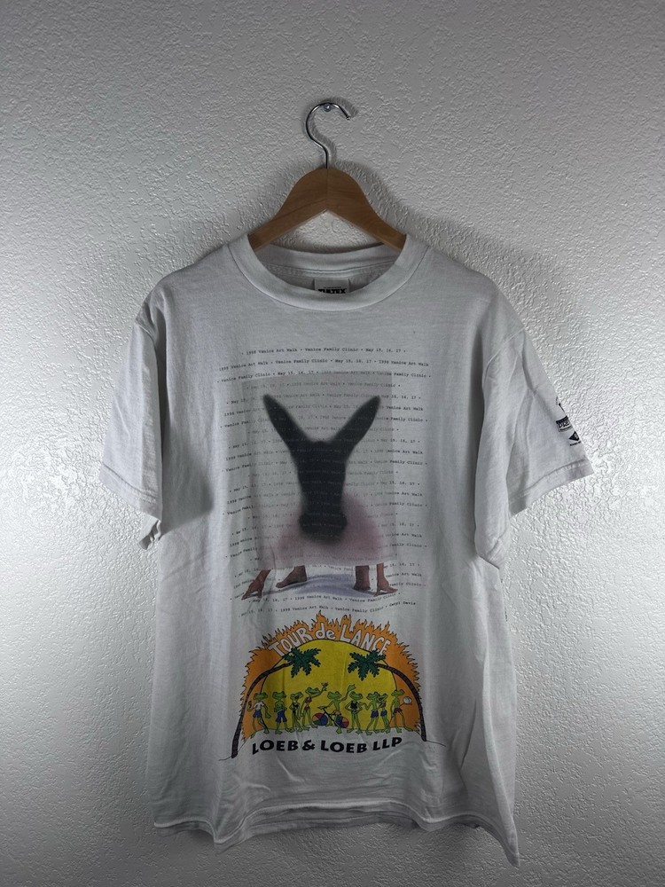 Vintage 1998 Venice Art Walk Tour de Lance T Shirt White Graphic