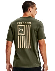 Under Armour 1370810 UA Mens Freedom Flag Marine OD Green/Desert Sand Shirt XXL