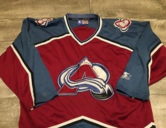 Vintage Starter Colorado Avalanche NHL Hockey Jersey Uniform Small Embroidered