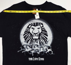 NWT Disney The Lion King Glitter Gazelle T. Black T Shirt ~Shiny, Silver~Large