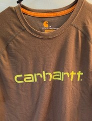 Carhartt Force Shirt Mens Medium Green Relaxed Fit Work Tee Performance