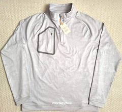 NWT Peter Millar Men’s British Gray Forge Camo Performance 1/4 Zip Golf Shirt, S