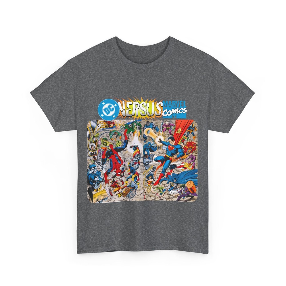 DC Vs Marvel T-Shirt – John Byrne Art – Spider-man, Raven, Wolverine, Joker