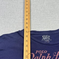 Polo Ralph Lauren Shirt Mens Large Blue Sportsman Graphic Long Sleeve Crewneck