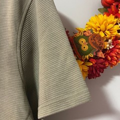 Common People Mens Ottomon Woven Shirt Top Crew Neck LARGE Sage Green
