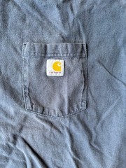 Carhartt Pocket T-Shirt Mens XL Blue Crew Neck Short Sleeve Original Fit