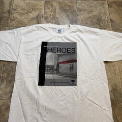 Vintage United Blood Services Marketing Promo Tee Heroes Cape Donor XL 23×29.5