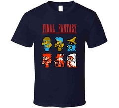 Final Fantasy 8 Bit Characters Retro Video Game T Shirt