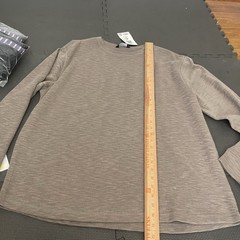 Member’s Mark Men Double Knit Crewneck Long Sleeve Relaxed Fit Grey Bisque 2XL