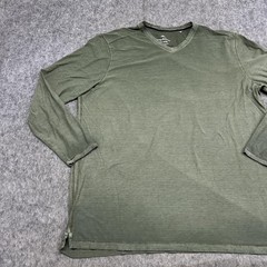 Tommy Bahama Shirt Mens 2XLT Green Long Sleeve V Neck Stretch Tee Big & Tall
