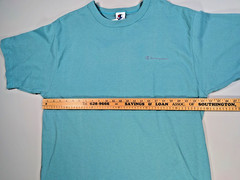 Vintage Champion T-Shirt XL USA Teal Blue 1990s NWT