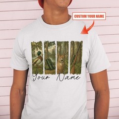 Custom Name Vintage Hunting Season Unisex T-shirt | Father’s Day Hunting Gifts