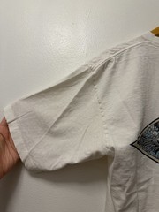 Vintage Quicksilver Double Sided White T-Shirt Mens Medium Distressed Grunge Y2K