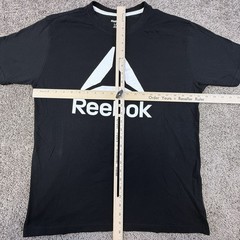 Reebok T-Shirt Men’s Large Black Sports Outdoors Soft Comfort Short Sleeve Used