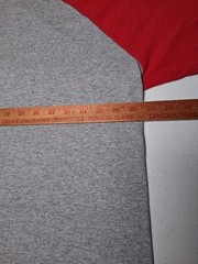 Shaka Active Baseball Shirt Men 3XL Gray Red Raglan Sleeve Sporty