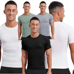 Men T-shirt Muscle Undershirts Quick Drying Shirt Performance Tees Sports Gym
