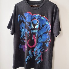 RARE Blue Logo Marvel Venom Neon Graphic T-Shirt – Mad Engine Mineral Wash L