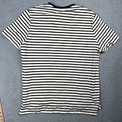 Five Four Top Striped Navy Blue Cream SS Crewneck T Shirt Mens XL