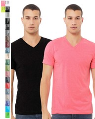 BELLA + CANVAS – Heather CVC V-Neck Tee T-shirt 3005CVC XS – XL