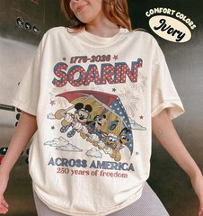 Soarin Across America Mickey and Friends Tee, USA 250th Anniversary Family