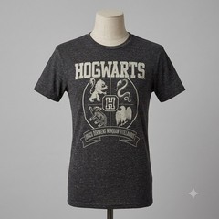 Hogwarts Harry Potter Men’s Size M Charcoal Short Sleeve Graphic T-Shirt