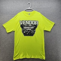 Alstyle Athleticwear Mens Monster Jam Vendor T Shirt Large Yellow Monster Trucks