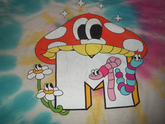 #4- 2 Tie-Dye T-shirts Hawaiian Punch Tee Luv & MTV mushroom guy