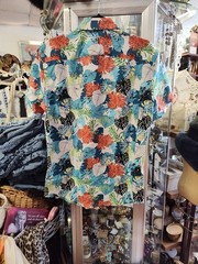WEIV Men’s Tropical Print Button Down Short Sleeve Front Pocket Shirt WS7050 2XL