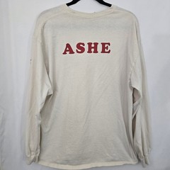 Ashe Moral Of The Story Graphic Shirt XL Cream Long Sleeve Indie Pop Concert Tee