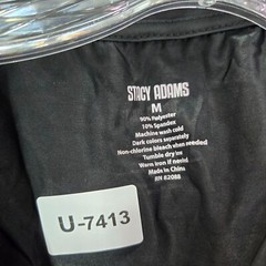 Stacy Adams Men Shirt Medium Black Logo Short Sleeve Crew Neck NWT