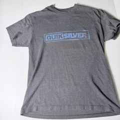 Vintage Quicksilver Mens Size M Regular Fit Gray Short Sleeve T-Shirt Surf