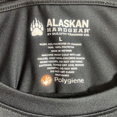 Duluth Trading Co Alaskan Hardgear Shirt Men’s Large Black Polygiene