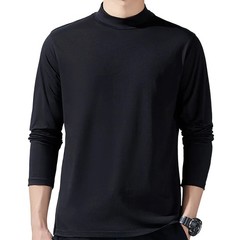 Mens Activewear Turtleneck Casual Long Sleeve Pullover Shirt Tops Undershirt