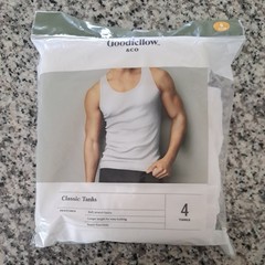 Goodfellow & Co Men’s 4pk Ribbed Tank Top – (Small, White)