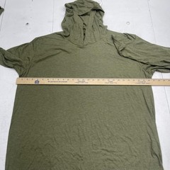 District Perfect Tri Hooded Shirt Mens 3XL Olive Green Long Sleeve Tri-Blend