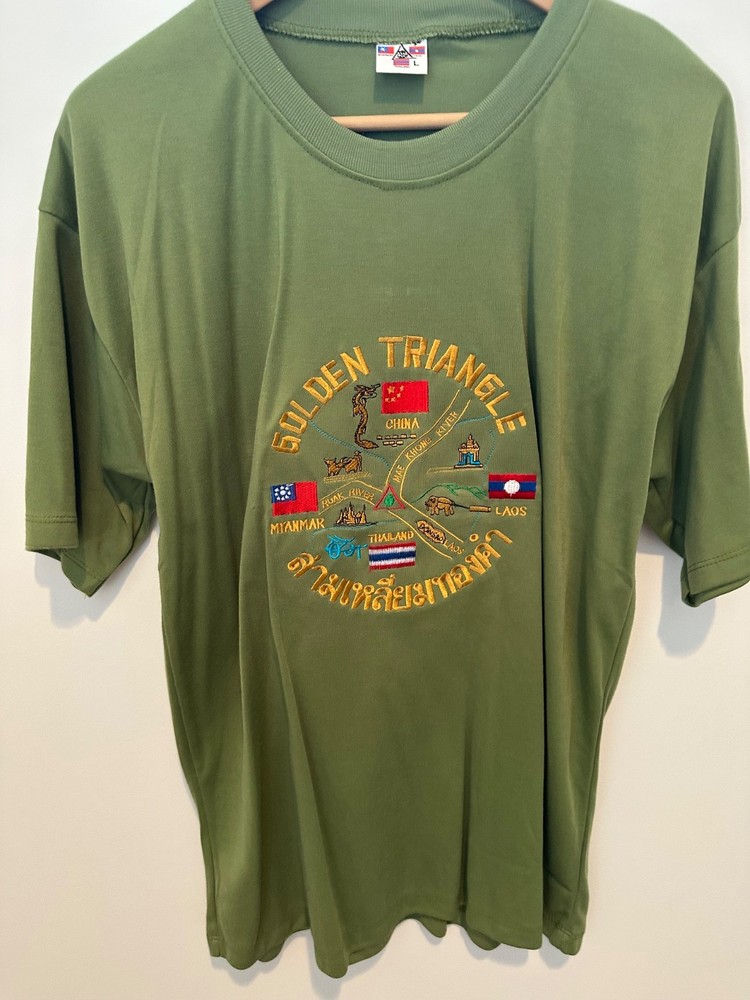‘Golden Triangle’ embroidered T-shirt