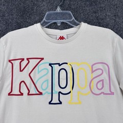 KAPPA White Sand Crecky T Shirt Men’s Medium Retro Sportswear Logamania