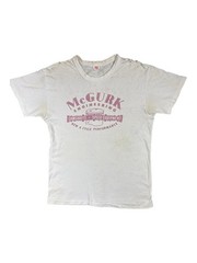 Vintage 50s Mcgurk Hot Rod Speed Racing Water Print Medium Distressed Shirt USA