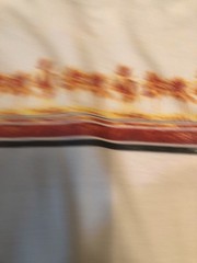 Vintage Speed-O Brand 2 Sided Printed Short Sleeve T-Shirt White W/ Multi Colors