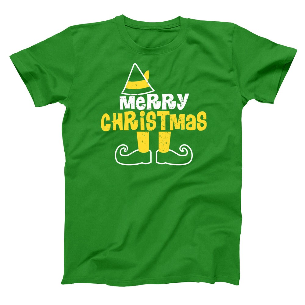 Elf Legs Merry Christmas Funny Costume Outfit Humor Green Basic Men’s T-Shirt