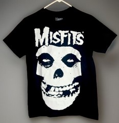 Rock Band Misfits Classic Skull With Logo Black Tee Shirt Sz Small (34/36) NWOT