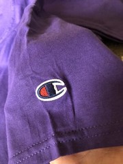 Bulk Lot Of 17 New Champion 100% Cotton T-Shirt T425 Purple Tagless SMALL